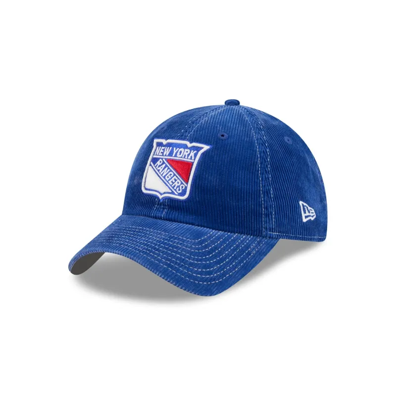 New York Rangers Washed Corduroy Casual Classic Adjustable Hat made by New Era
