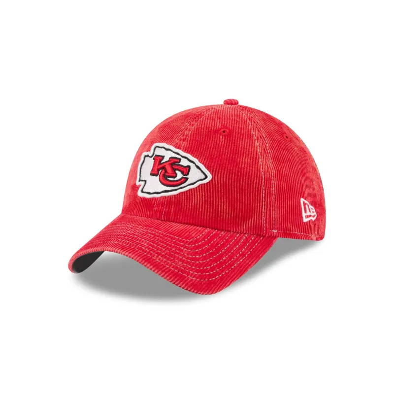 Kansas City Chiefs Washed Corduroy Casual Classic Adjustable Hat made by New Era