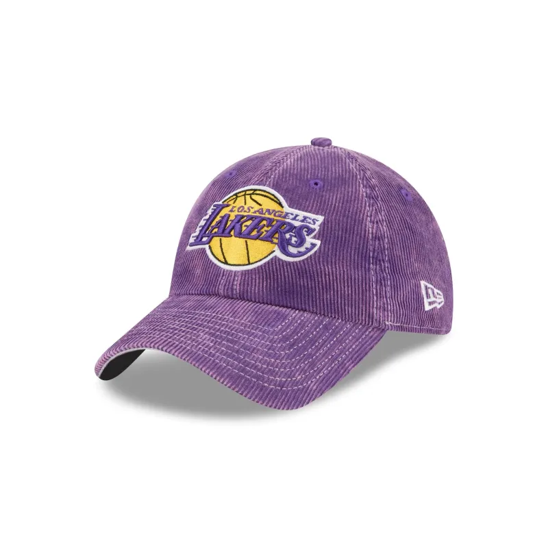 Los Angeles Lakers Washed Corduroy Casual Classic Adjustable Hat made by New Era