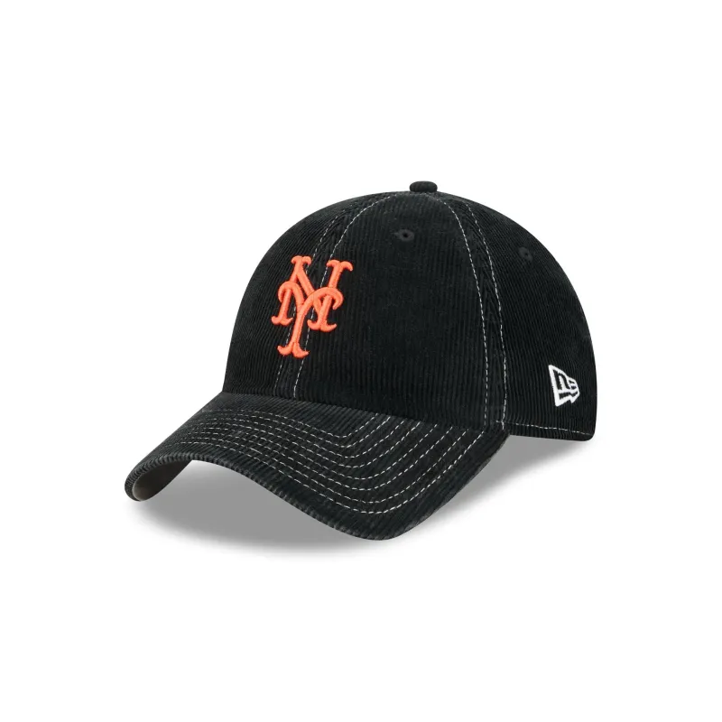 New York Mets Washed Black Corduroy Casual Classic Adjustable Hat made by New Era