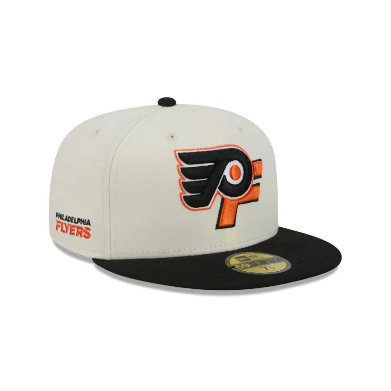 Philadelphia Flyers Deceptor Chrome White 59FIFTY Fitted Hat made by New Era