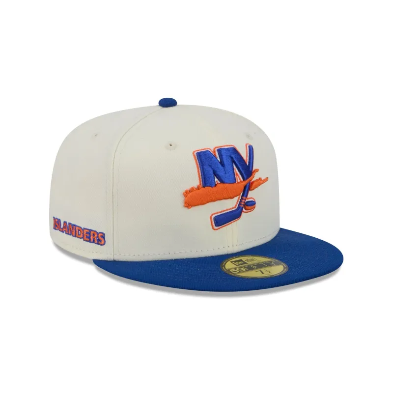 New York Islanders Deceptor Chrome White 59FIFTY Fitted Hat made by New Era