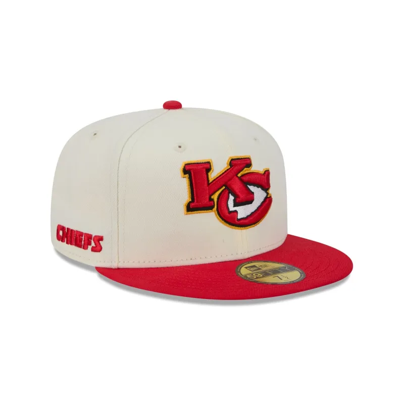 Kansas City Chiefs Deceptor Chrome White 59FIFTY Fitted Hat made by New Era