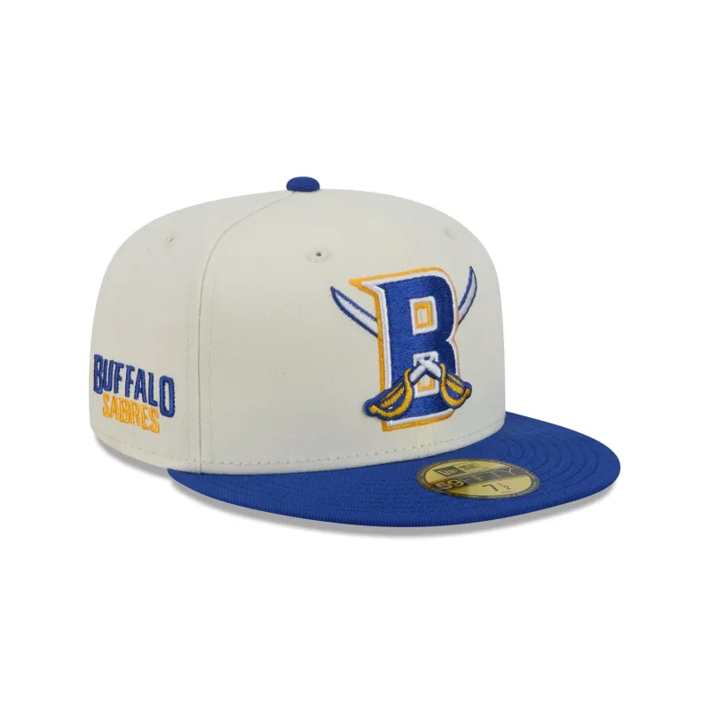 Buffalo Sabres Deceptor Chrome White 59FIFTY Fitted Hat made by New Era
