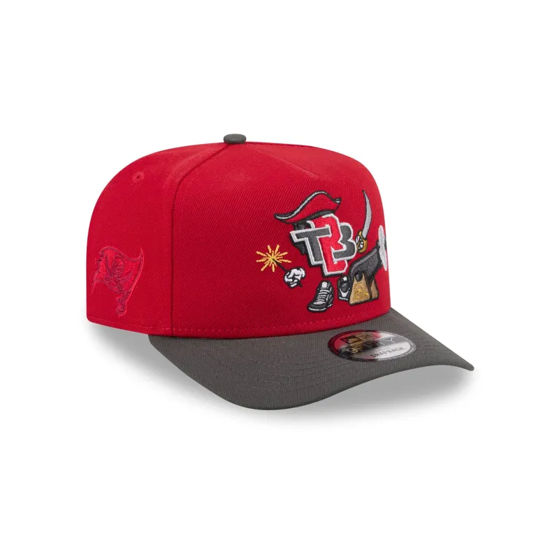 Tampa Bay Buccaneers Cartoon 9FIFTY A-Frame Snapback Hat made by New Era