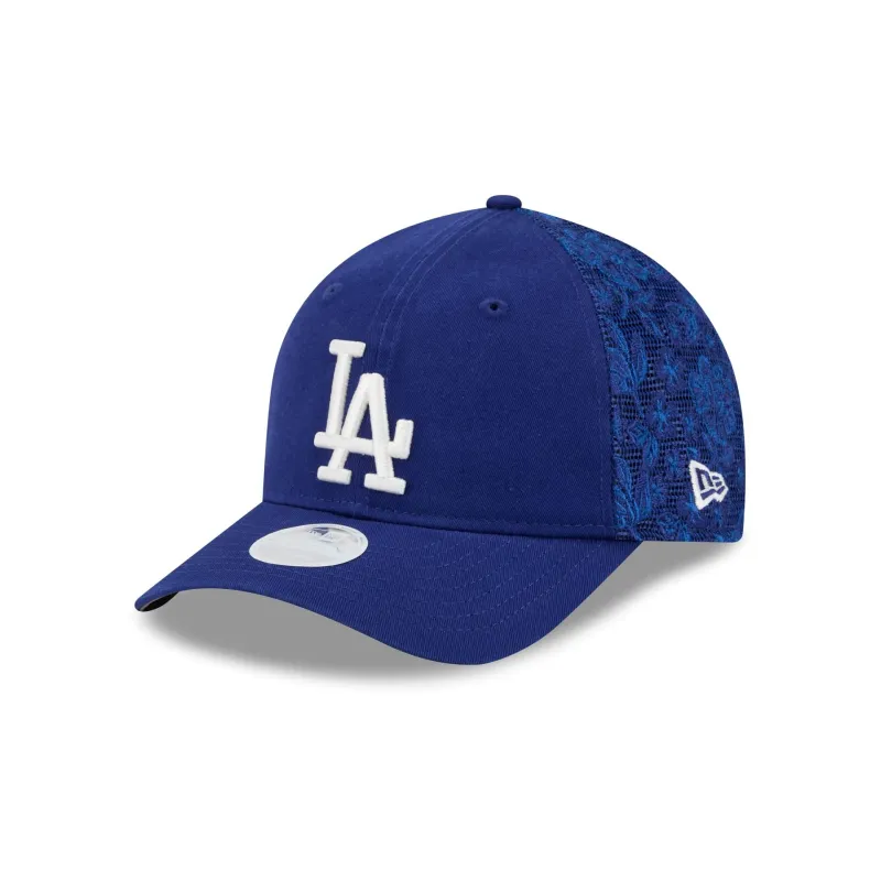 Los Angeles Dodgers Floral Mesh Women's 9FORTY M-Crown Trucker Hat made by New Era
