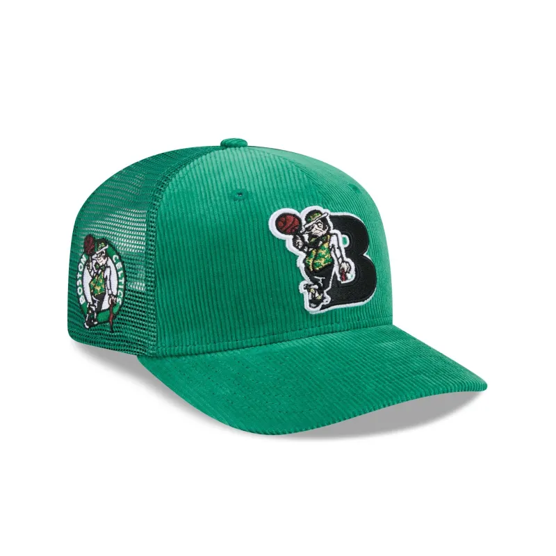 Boston Celtics Deceptor Corduroy 9SEVENTY Trucker Hat made by New Era
