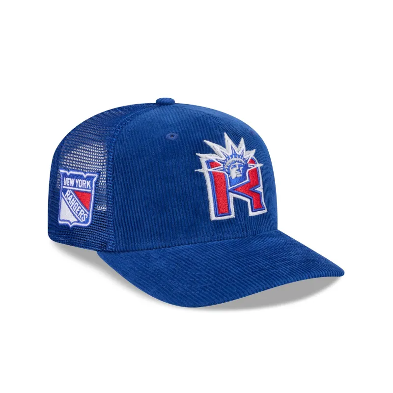 New York Rangers Deceptor Corduroy 9SEVENTY Trucker Hat made by New Era