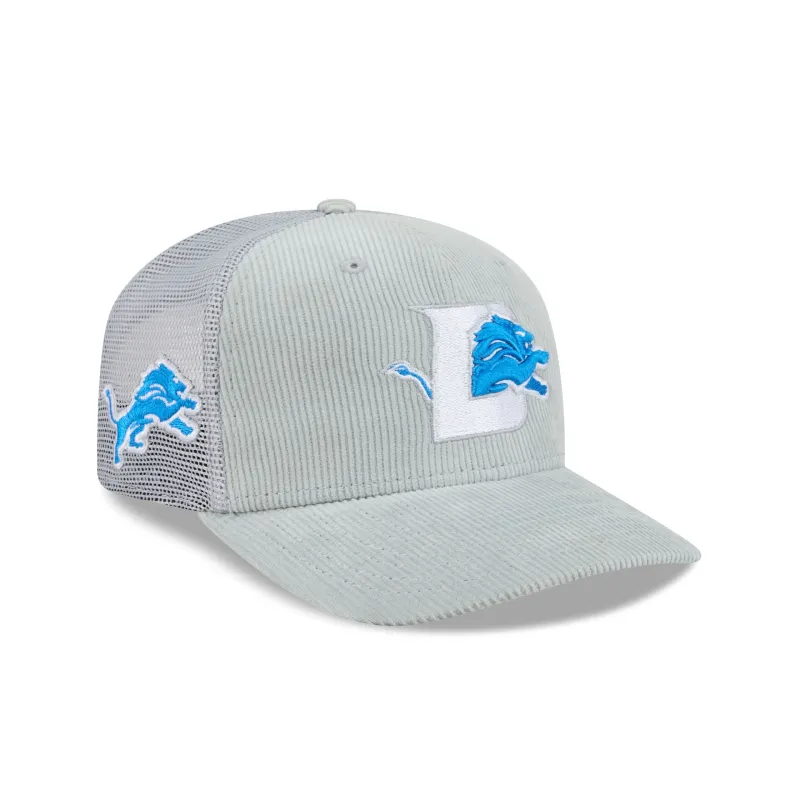 Detroit Lions Deceptor Corduroy 9SEVENTY Trucker Hat made by New Era