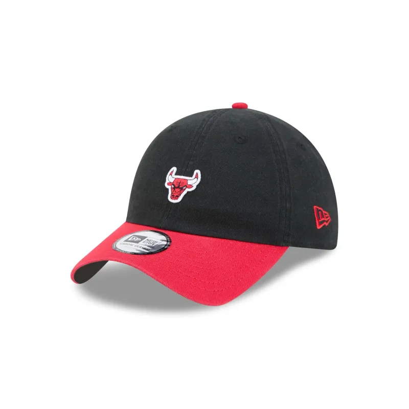 Chicago Bulls Mini Logo Two Tone Casual Classic Adjustable Hat made by New Era
