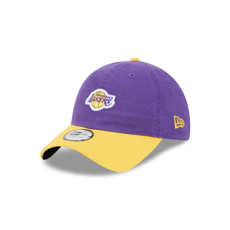 Los Angeles Lakers Mini Logo Two Tone Casual Classic Adjustable Hat made by New Era