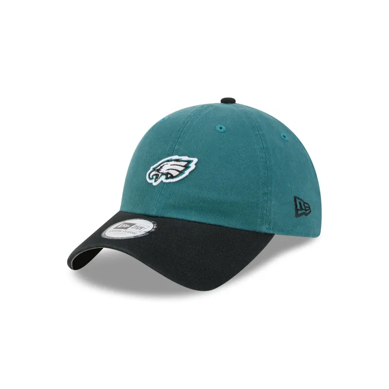 Philadelphia Eagles Mini Logo Two Tone Casual Classic Adjustable Hat made by New Era