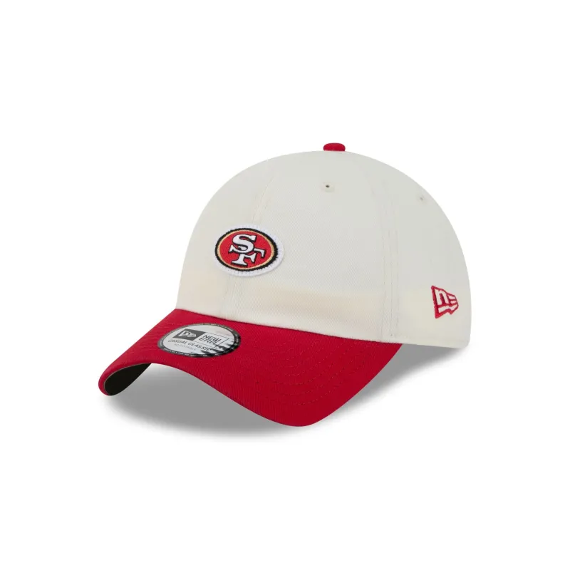 San Francisco 49ers Mini Logo Chrome White Casual Classic Adjustable Hat made by New Era