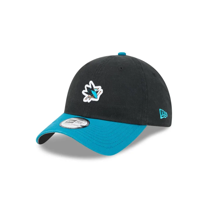 San Jose Sharks Mini Logo Two Tone Casual Classic Adjustable Hat made by New Era