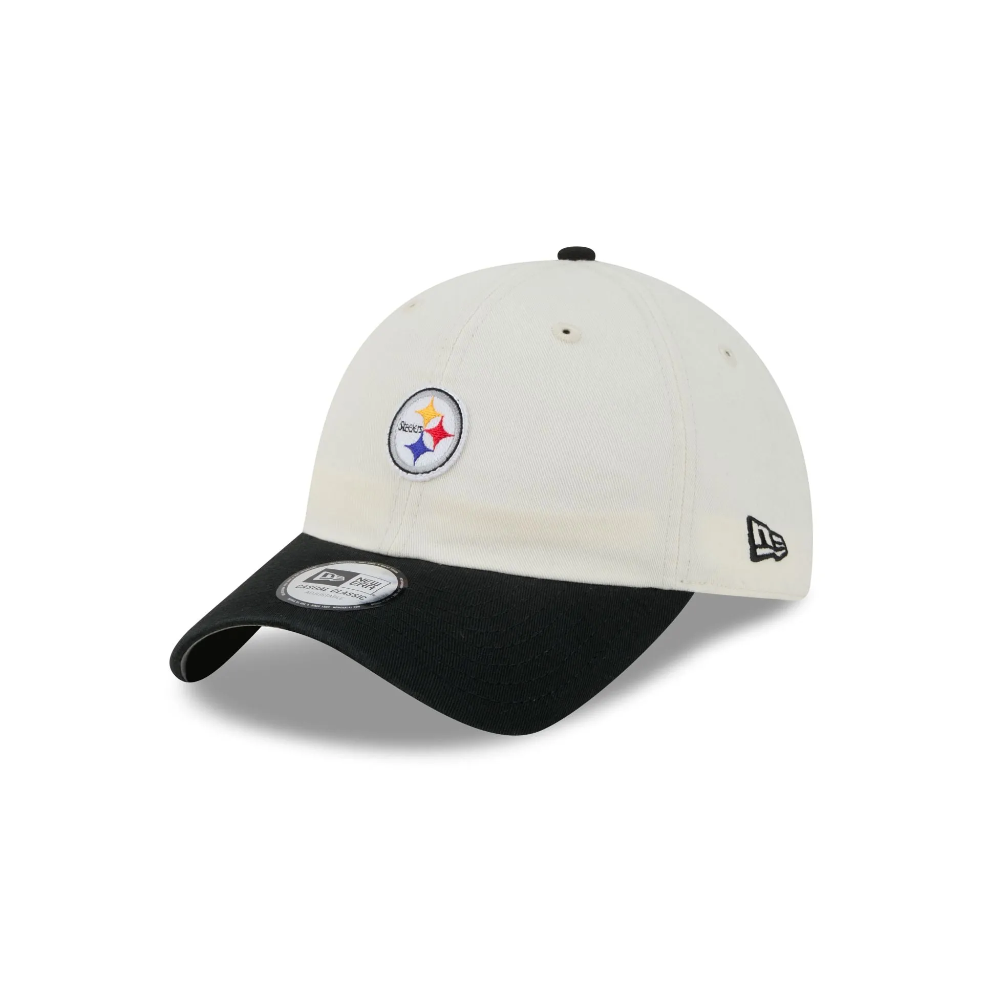 Pittsburgh Steelers Mini Logo Chrome White Casual Classic Adjustable Hat sold by New Era