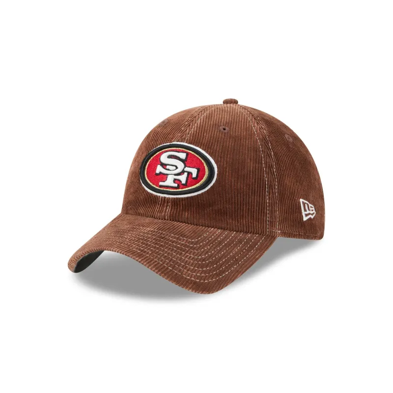 San Francisco 49ers Washed Brown Corduroy Casual Classic Adjustable Hat made by New Era