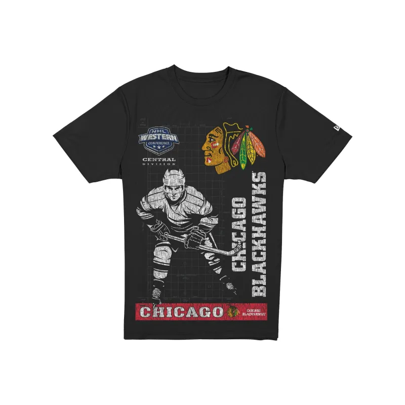 Chicago Blackhawks Sport Classics Athlete T-Shirt made by New Era