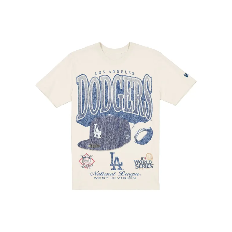 Los Angeles Dodgers Sport Classics Distressed Print Chrome T-Shirt made by New Era