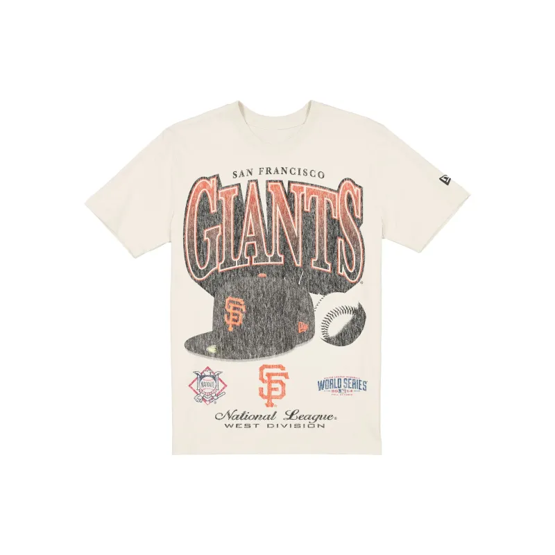 San Francisco Giants Sport Classics Distressed Print Chrome T-Shirt made by New Era