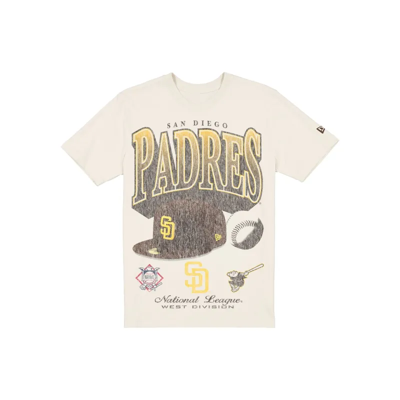 San Diego Padres Sport Classics Distressed Print Chrome T-Shirt made by New Era
