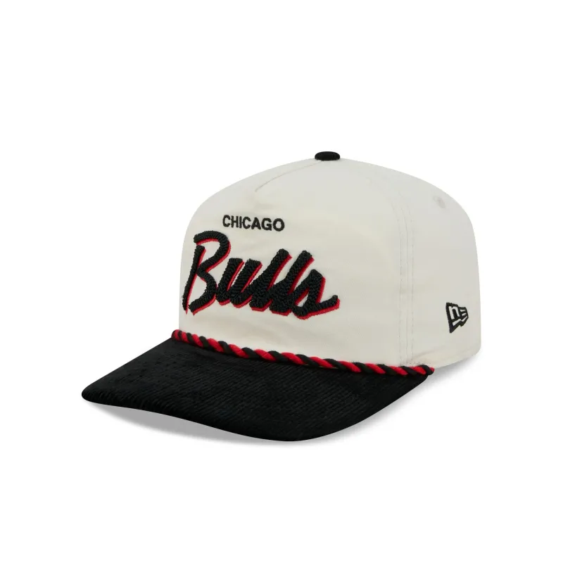 Chicago Bulls Retro Pack Script Rope 19TWENTY Snapback Hat made by New Era