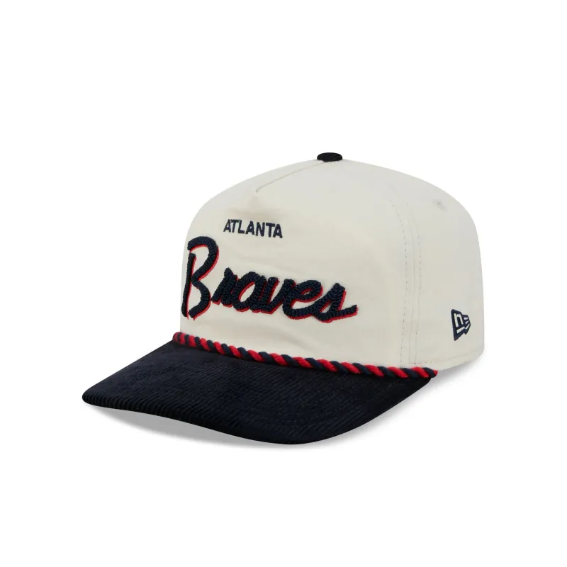 Atlanta Braves Retro Pack Script Rope 19TWENTY Snapback Hat made by New Era