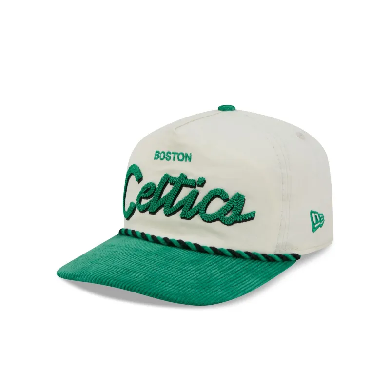 Boston Celtics Retro Pack Script Rope 19TWENTY Snapback Hat made by New Era