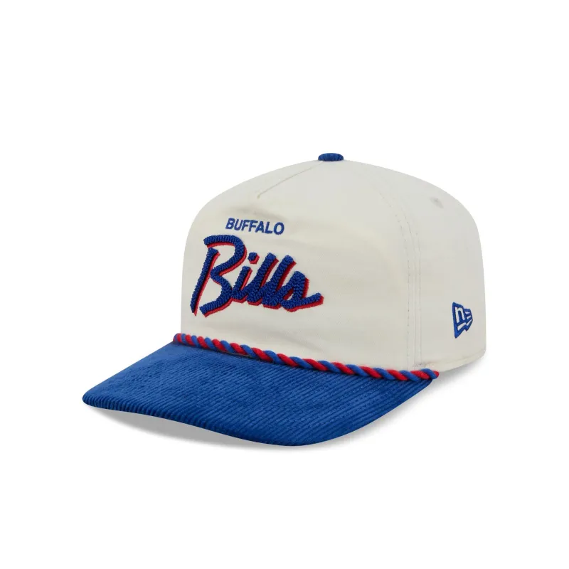 Buffalo Bills Retro Pack Script Rope 19TWENTY Snapback Hat made by New Era