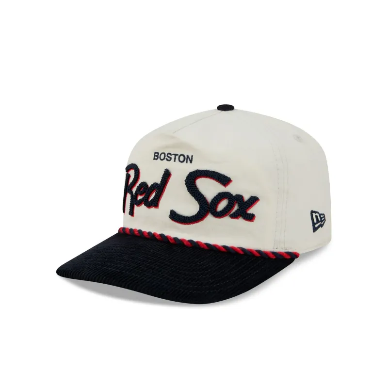Boston Red Sox Retro Pack Script Rope 19TWENTY Snapback Hat made by New Era