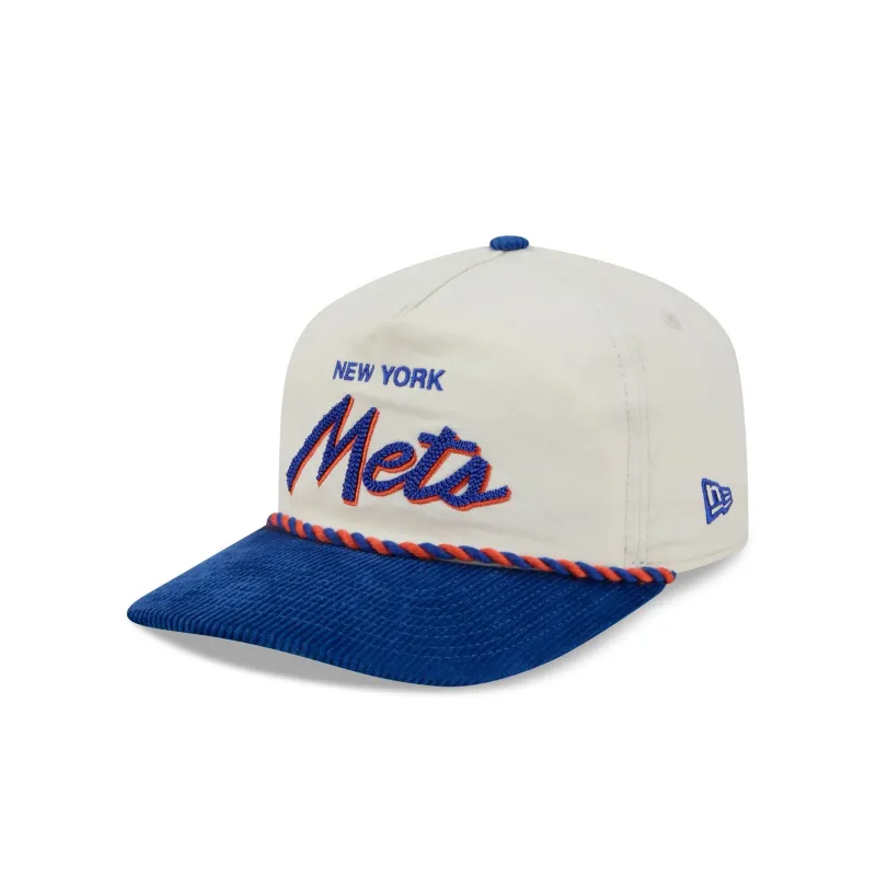 New York Mets Retro Pack Script Rope 19TWENTY Snapback Hat made by New Era