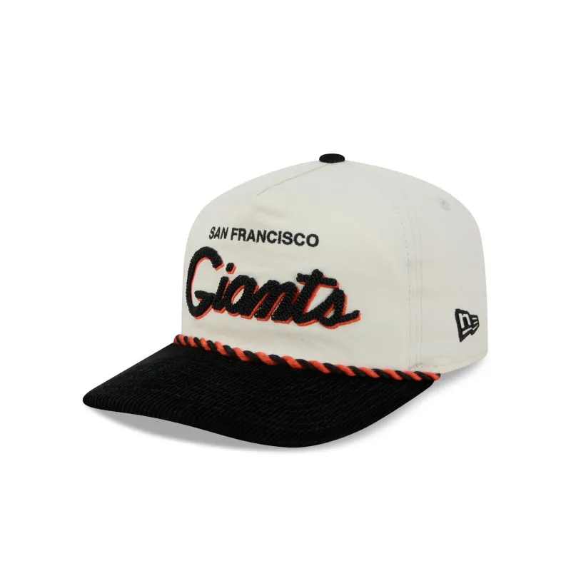 San Francisco Giants Retro Pack Script Rope 19TWENTY Snapback Hat made by New Era