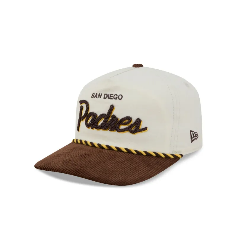 San Diego Padres Retro Pack Script Rope 19TWENTY Snapback Hat made by New Era
