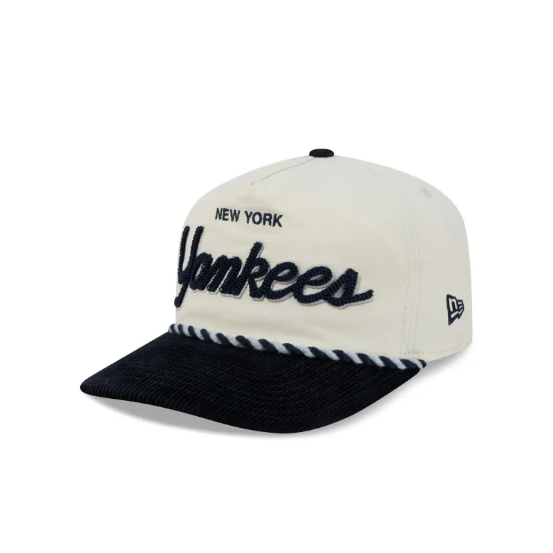 New York Yankees Retro Pack Script Rope 19TWENTY Snapback Hat made by New Era