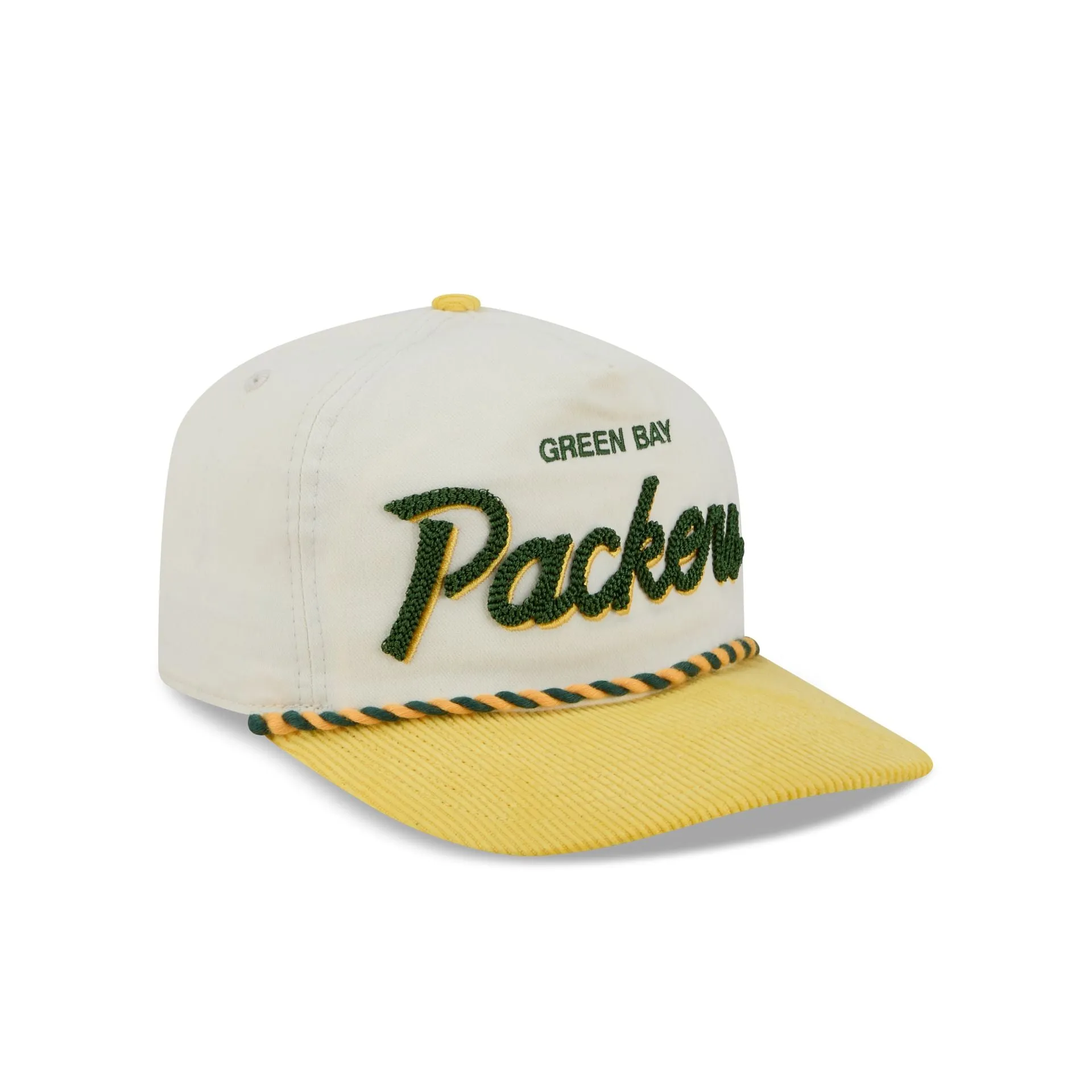 Green Bay Packers Retro Pack Script Rope 19TWENTY Snapback Hat sold by New Era product image thumbnail 3