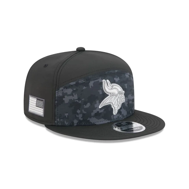 Minnesota Vikings 2026 Salute to Service Split Panel 9FIFTY Snapback Hat made by New Era