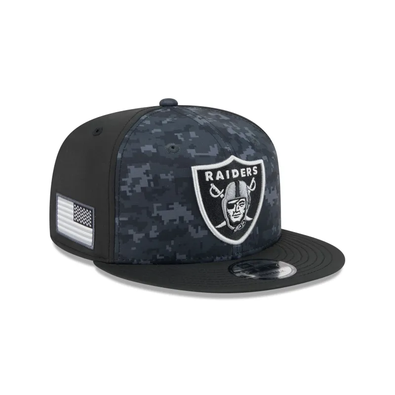 Las Vegas Raiders 2026 Salute to Service 9FIFTY Snapback Hat made by New Era