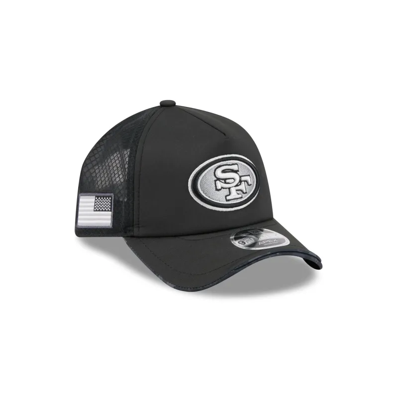 San Francisco 49ers 2026 Salute to Service 9FORTY APEX Snapback Hat made by New Era