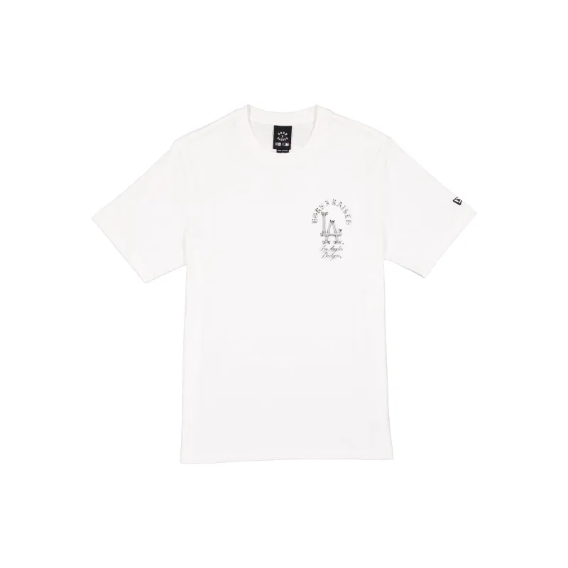 Born x Raised x Los Angeles Dodgers Masks White T-Shirt made by New Era