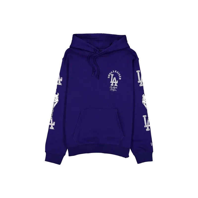 Born x Raised x Los Angeles Dodgers Masks Royal Blue Hoodie made by New Era