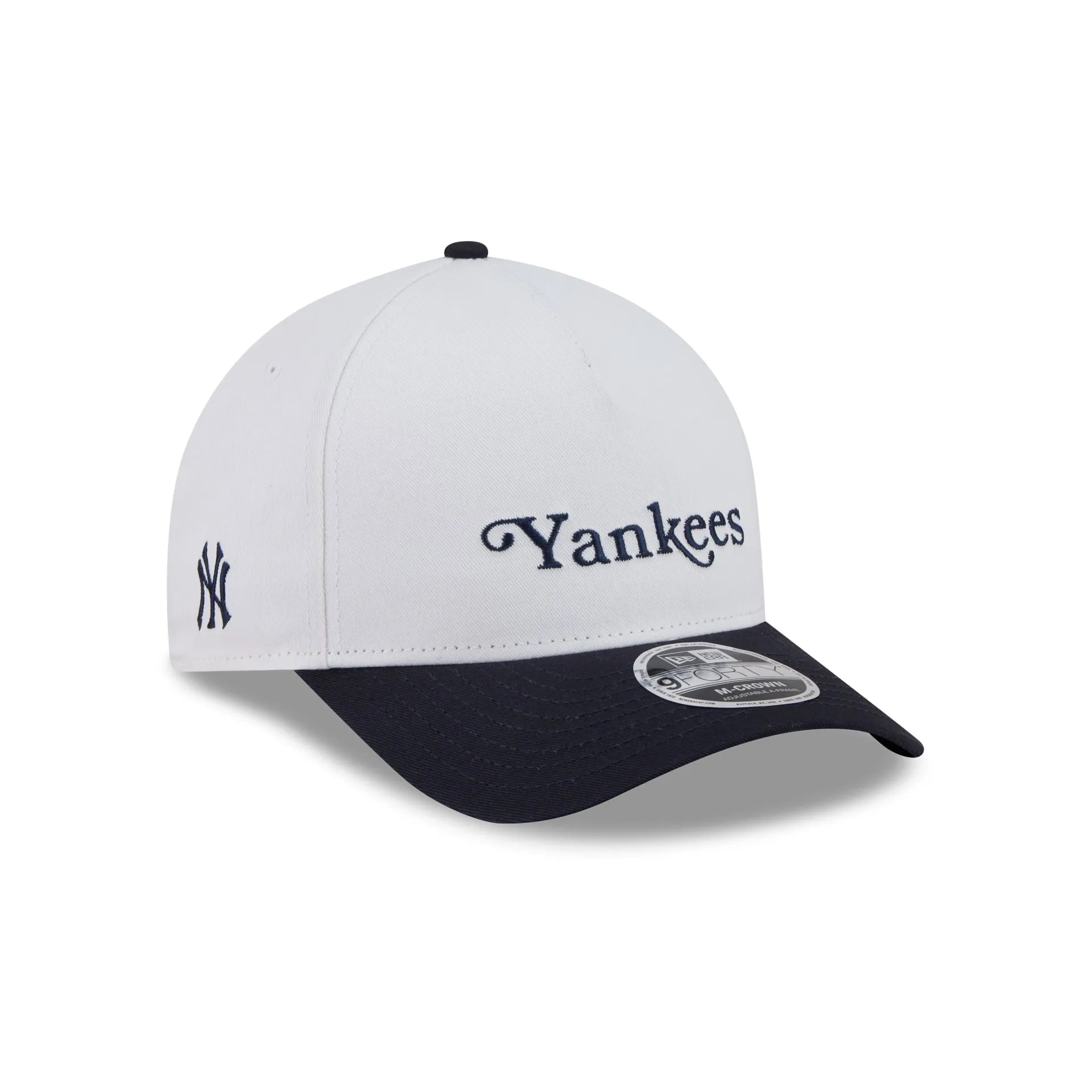 New York or Nowhere x New York Yankees Optic White Two Tone 9FORTY M-Crown A-Frame Snapback Hat sold by New Era