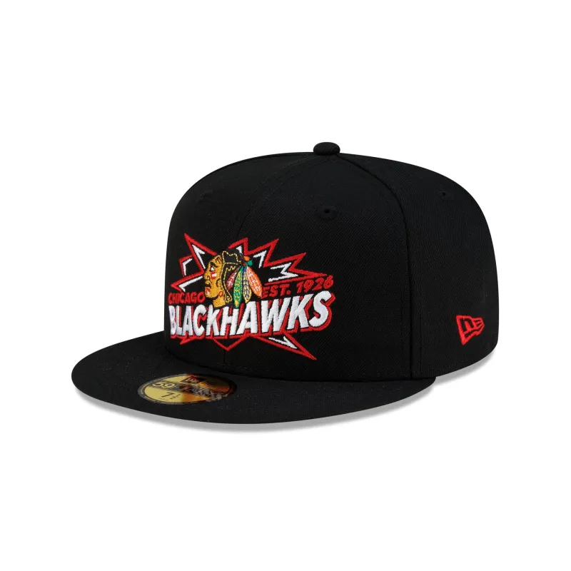 Chicago Blackhawks Top Shelf 59FIFTY Fitted Hat made by New Era
