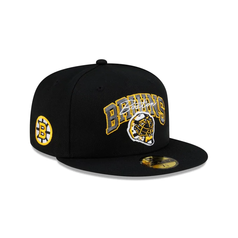 Boston Bruins Arch Mask 59FIFTY Fitted Hat made by New Era