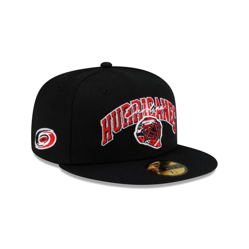 Carolina Hurricanes Arch Mask 59FIFTY Fitted Hat made by New Era