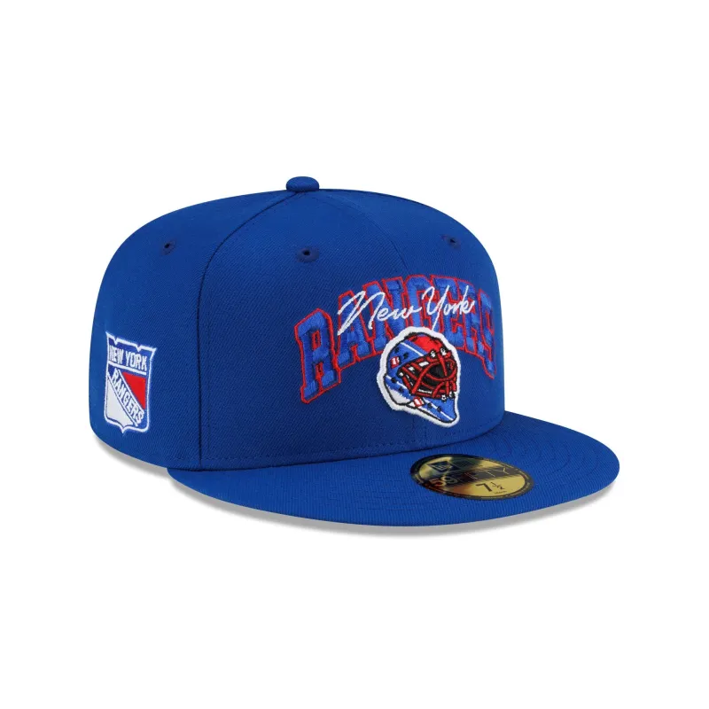 New York Rangers Arch Mask 59FIFTY Fitted Hat made by New Era