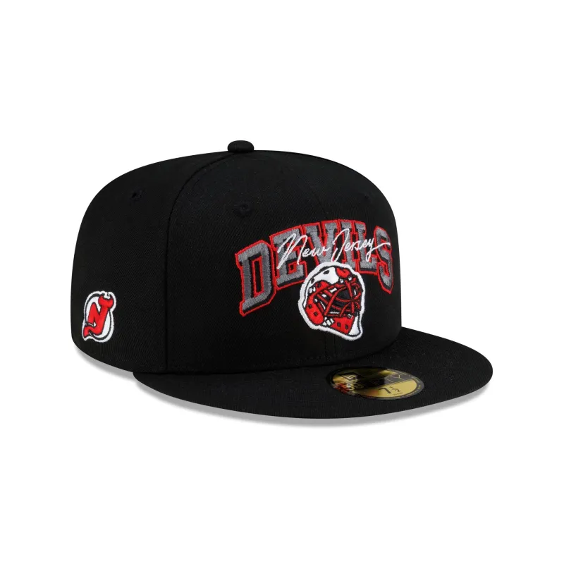 New Jersey Devils Arch Mask 59FIFTY Fitted Hat made by New Era