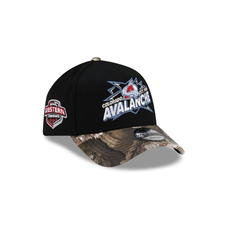 Colorado Avalanche Top Shelf Black Camo 9FORTY A-Frame Snapback Hat made by New Era