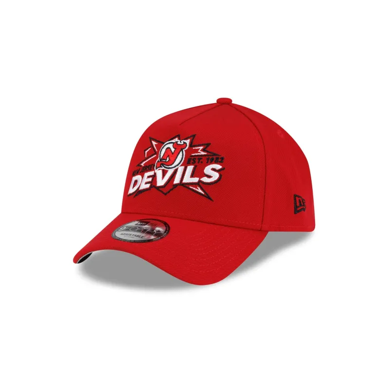 New Jersey Devils Top Shelf 9FORTY A-Frame Snapback Hat made by New Era