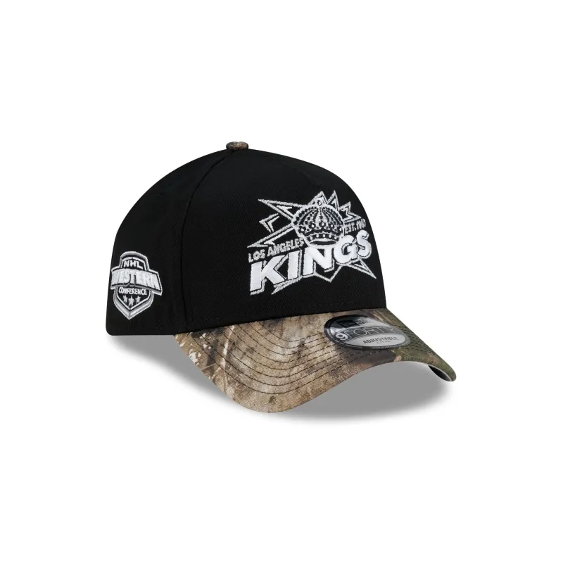 Los Angeles Kings Top Shelf Black Camo 9FORTY A-Frame Snapback Hat made by New Era