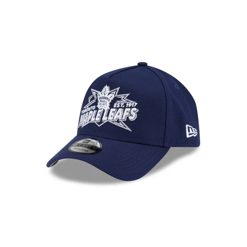 Toronto Maple Leafs Top Shelf 9FORTY A-Frame Snapback Hat made by New Era