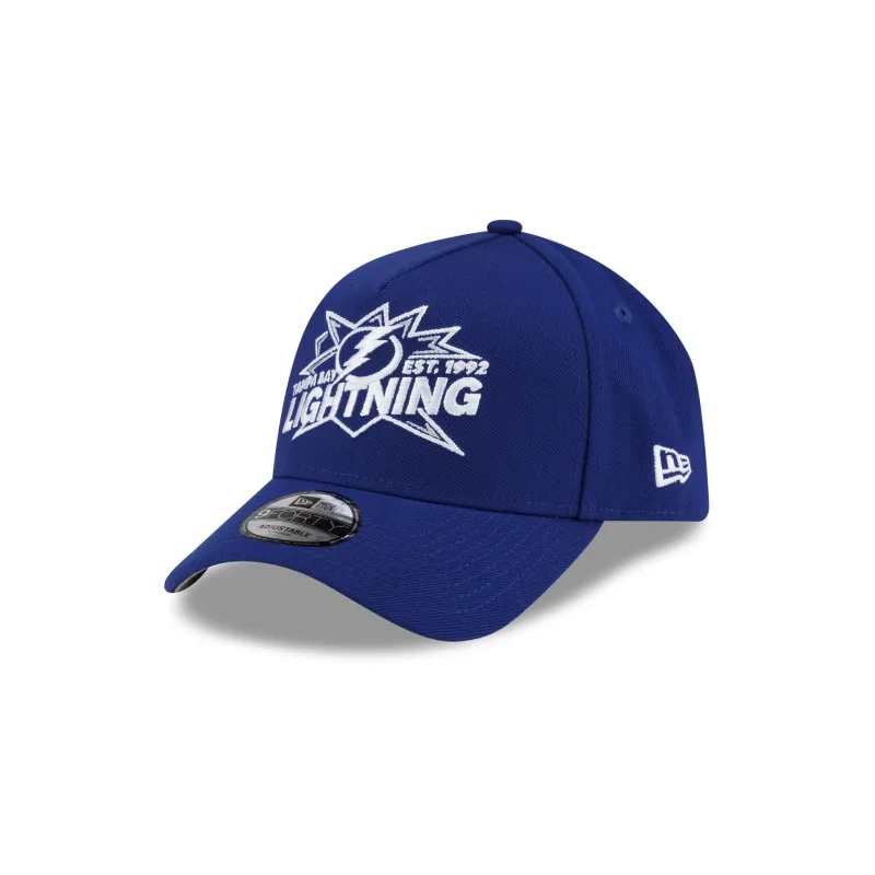Tampa Bay Lightning Top Shelf 9FORTY A-Frame Snapback Hat made by New Era